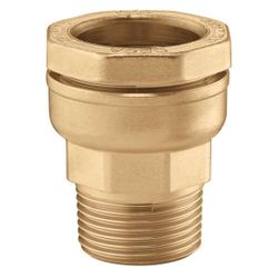 Knelovergangsstuk, messing, 21mm  x 1/2" M, (drink)water, Caleffi Deca 861